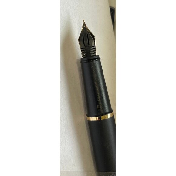 Vtg Sheaffer Prelude Fountain Pen White Dot Black Matte with 22K Gold Plate - Picture 6 of 9